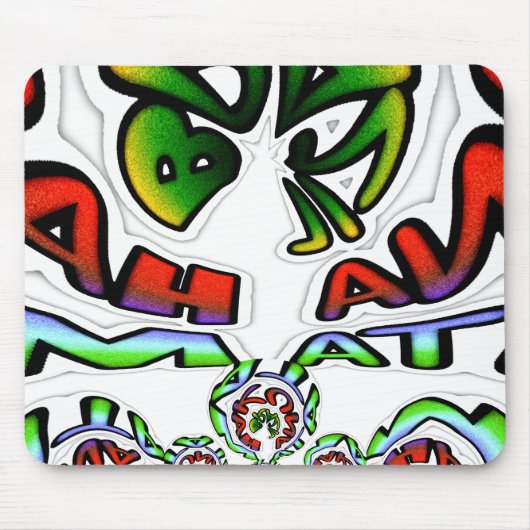 Tapis De Souris Graffiti coloré Hakuna Matata (Devant)