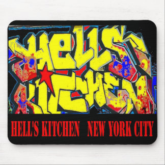 Tapis De Souris Graffiti de rue de la cuisine NYC de l'enfer