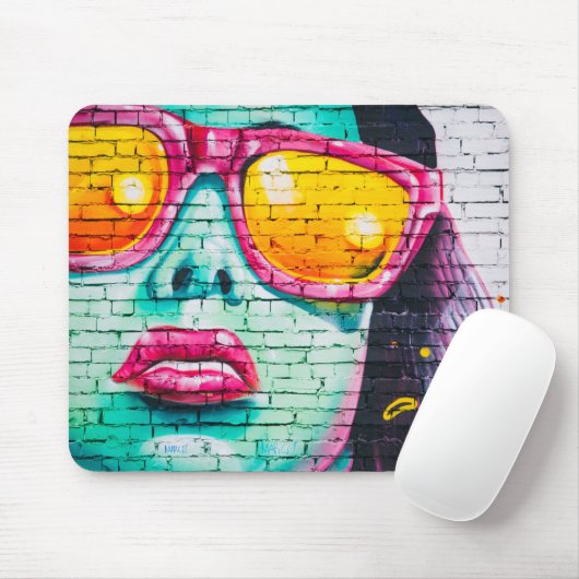 Tapis De Souris Graffiti fille mousepad (Avec souris)