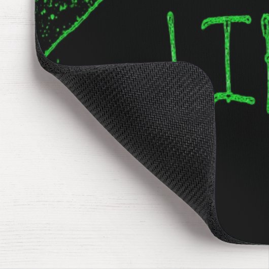 Tapis De Souris Graffiti "Love Life" Neon Green Pad souris (Coin)
