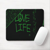 Tapis De Souris Graffiti "Love Life" Neon Green Pad souris (Avec souris)