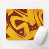 Tapis De Souris Graffiti orange (Avec souris)