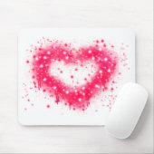 Tapis De Souris Graffiti peinture rose brillant design coeur (Avec souris)