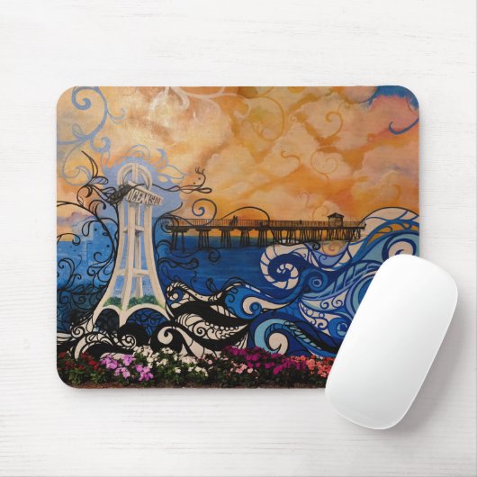 Tapis De Souris Graffiti Serene Oceanside (Avec souris)