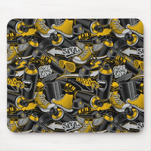 Tapis De Souris Graffiti urbain Motif de rue (Devant)