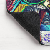 Tapis de souris graffiti urbain psychédélique (Coin)
