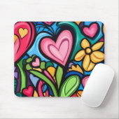Tapis De Souris Graffiti vif Saint Valentin Art (Avec souris)