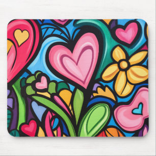 Tapis De Souris Graffiti vif Saint Valentin Art