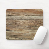 Tapis De Souris Grain de bois brut (Avec souris)