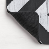 Tapis De Souris Grain de bois peint noir et blanc (Coin)