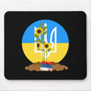 Tapis De Souris Graines de tournesol de soutien à l'Ukraine Tenir
