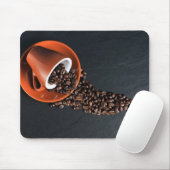 Tapis De Souris Grains de café et tasse (Avec souris)