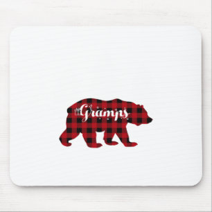 Tapis De Souris Grammes Bear Buffalo Rouge Plaid Famille Correspon