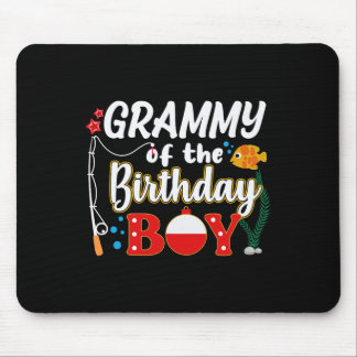 Tapis De Souris Grammy De L'Anniversaire Garçon Pêche Famille Corr