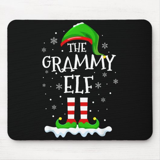 Tapis De Souris Grammy Elf Squad Xmas Family Matching Group Christ (Devant)