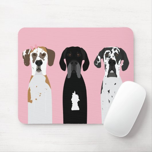 Tapis De Souris Grand Chien Danois (Avec souris)
