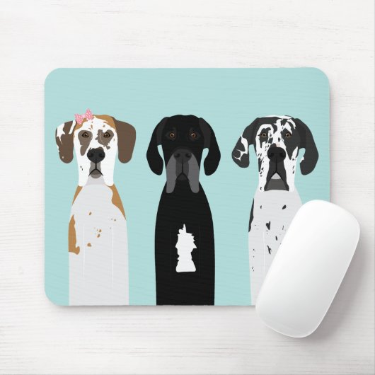 Tapis De Souris Grand Chien Danois (Avec souris)