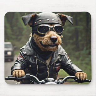 Tapis De Souris Grand Chien équitation Moto Pad Souris