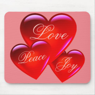 Tapis De Souris Grand coeur d'amour rouge/beaucoup d'amour/amour r