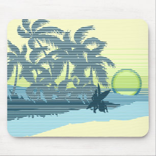Tapis De Souris Grand coucher du soleil Teal Mousepad