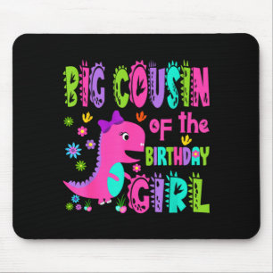 Tapis De Souris Grand cousin de la fille d'anniversaire saurus rex