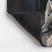 Tapis De Souris Grand Dane Citrouille Halloween flip d'effroi (Coin)