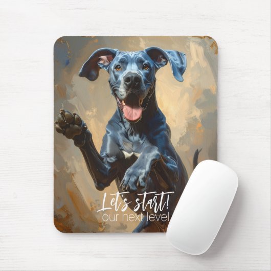 Tapis de souris Grand Danois bleu (Avec souris)