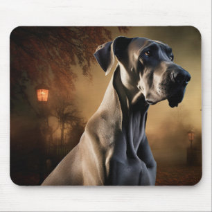 Tapis De Souris Grand Danois Halloween Épouvantable