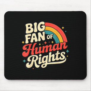 Tapis De Souris Grand fan des droits de l'homme Vintage Rainbow So