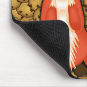 Tapis De Souris Grand Fox observé mignon mangeant un biscuit (Coin)