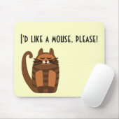 Tapis De Souris grand gros rufus de chat (Avec souris)