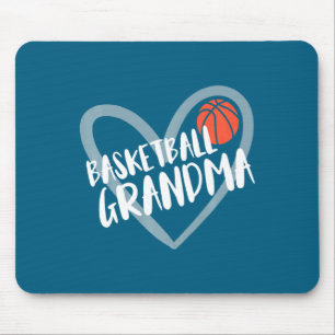 Tapis De Souris Grand-mère de basketball cœur 