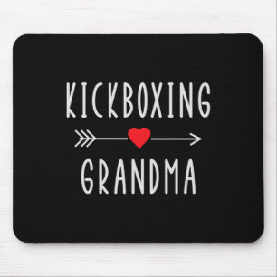 Tapis De Souris Grand-mère de kickboxing fière Grand-mère de kickb