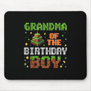 Tapis De Souris Grand-Mère De L'Anniversaire Garçon Famille Pixel 