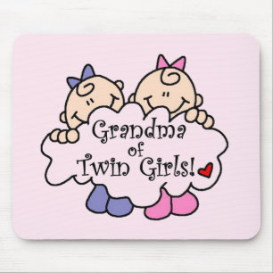 Tapis De Souris Grand-mère de Twin Girls Tshirts et cadeaux
