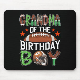 Tapis De Souris Grand-mère du garçon d'anniversaire Football de jo