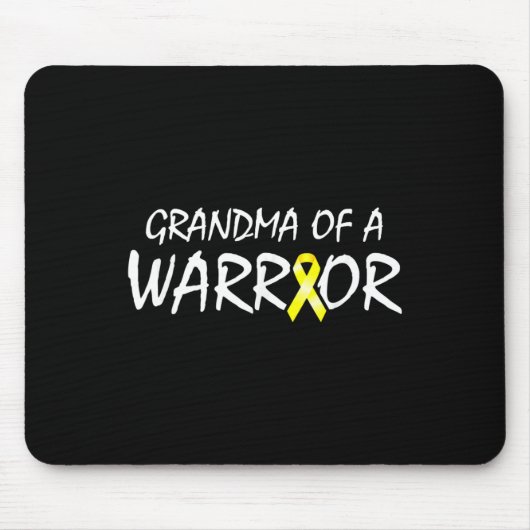 Tapis De Souris Grand-mère d'un guerrier Sensibilisation au cancer (Devant)