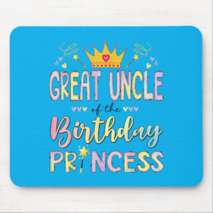 Tapis De Souris Grand Oncle De La Princesse D'anniversaire Fille A