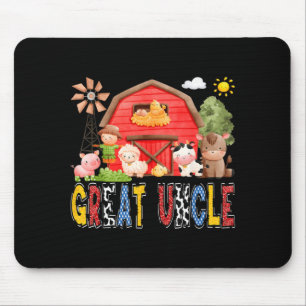 Tapis De Souris Grand Oncle Ferme de Vache Rouge Garçon d'Annivers