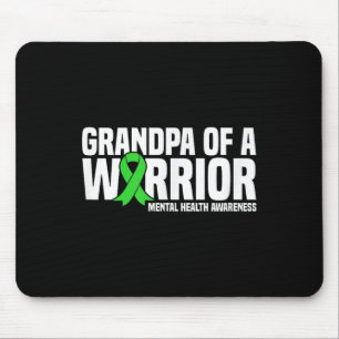 Tapis De Souris Grand-Père D'Un Guerrier Vert Ruban Santé Mentale 