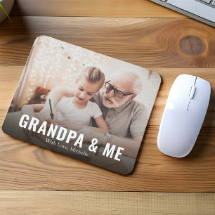 Tapis De Souris Grand-père moderne et moi Personnalisé