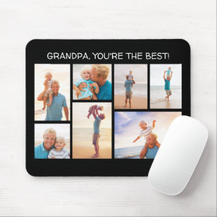 Tapis De Souris Grand-père You're the Best 7 Photo Collage Grandch
