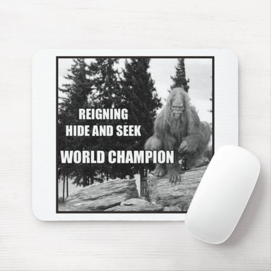 Tapis De Souris Grand pied, conception de cache-cache de Sasquatch (Avec souris)