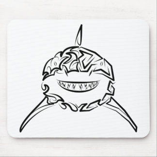 Tapis De Souris Grand requin blanc de la tribu noire et blanche