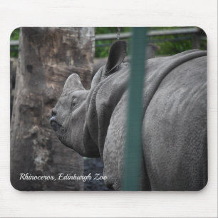 Tapis De Souris Grand rhinocéros à une corne au zoo d'Édimbourg
