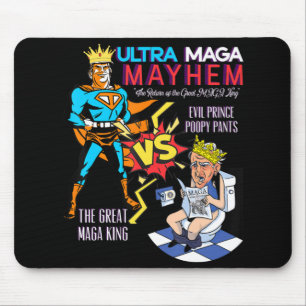 Tapis De Souris Grand roi de la MAGA Donald Trump Biden USA UltrA