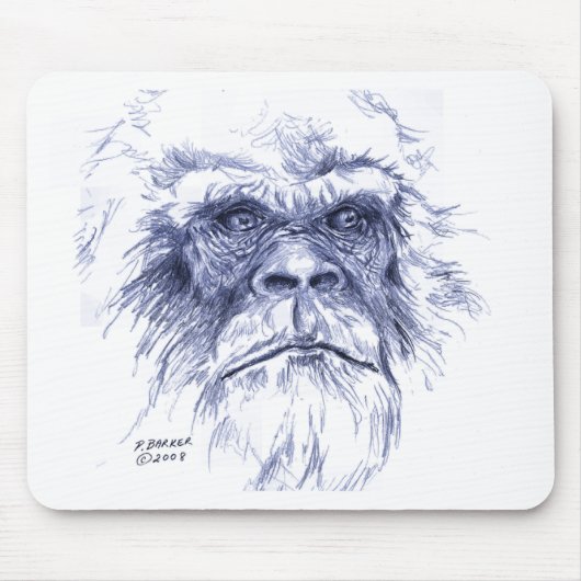 Tapis De Souris Grand Sasquatch bleu (Devant)