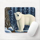 Tapis De Souris Grande Ours Blanc Du Nord (Avec souris)