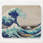 Tapis De Souris Grande vague d'Hokusai au large de Kanagawa. art j<br><div class="desc">Katsushika Hokusai "The Great Wave off Kanagawa" pavé souris. illustration japonaise vintage.</div>