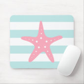 Tapis De Souris Grandes de menthe rose blanche Épée (Avec souris)